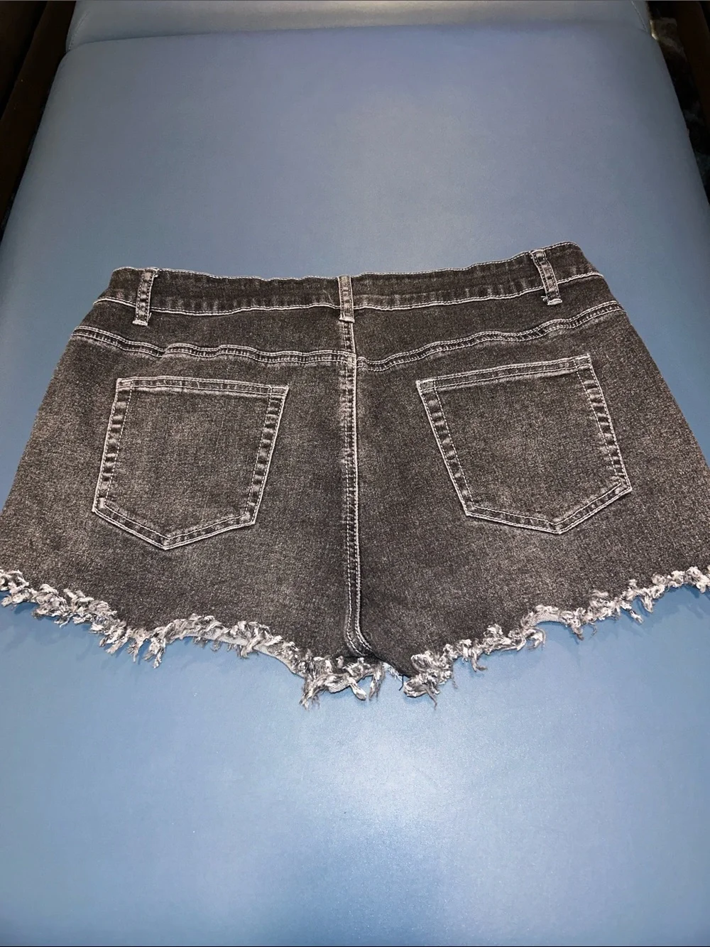 Distressed Black Denim Women’s Shorts